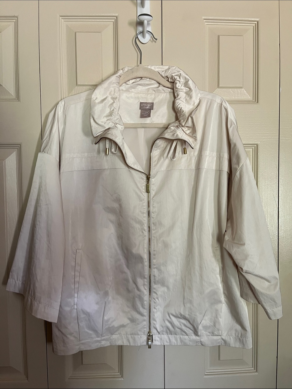 Chico's Cream Packable Utility Jacket